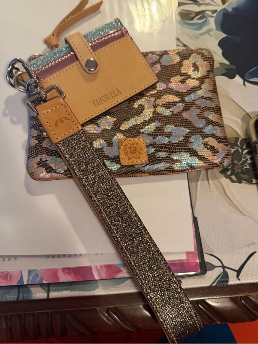 🔥🔥Consuela Iris Combi Wristlet with Glitter Strap - DISCONTINUED PRINT!!